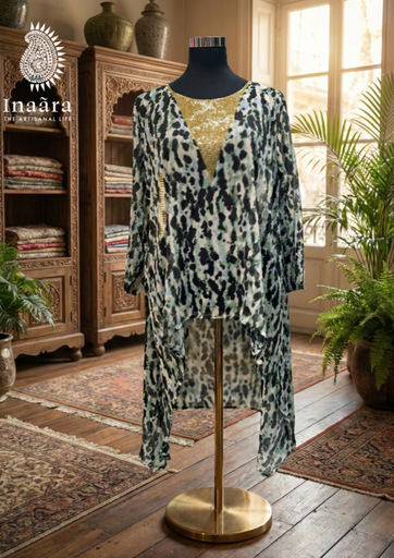 Anya Top- Green Beaded