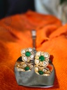 Dice Mossainaite Studs - Green
