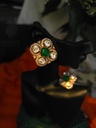 Dice Mossainaite Studs - Green
