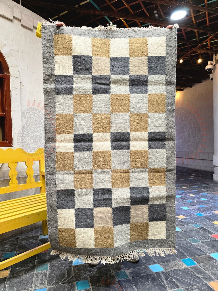 Checkers Handwoven Dhurrie