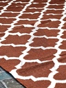 Jaali Patterned Rug Chocolate 8x5 Feet