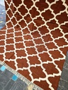Jaali Patterned Rug Chocolate 8x5 Feet