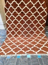 Jaali Patterned Rug Chocolate 8x5 Feet