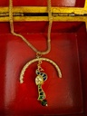 Stylized Kundan and Stone Pendant