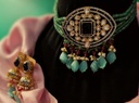 Aventurine Choker with Jhumkas