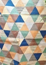Pyramids Handwoven Rugs - blue