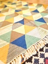 Pyramids Handwoven Rugs - blue