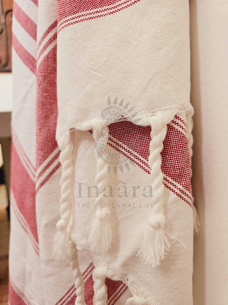 Manjadi Handwoven Towel - Bhoōmi Collection