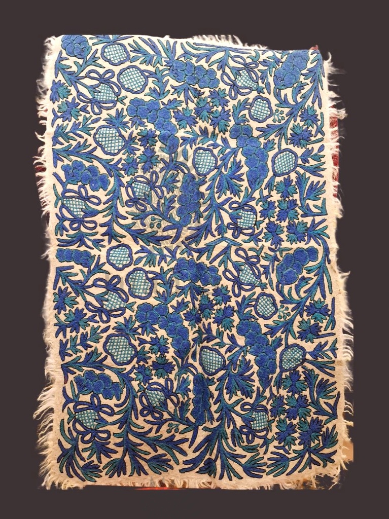 Blue floral pattern namda rug
