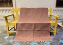 Geometric Mesh Handwoven Dhurrie - Red-Brown