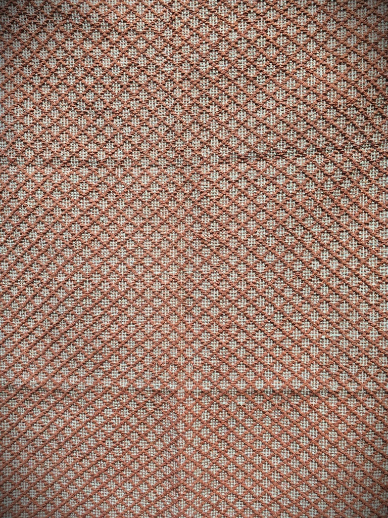 Geometric Mesh Handwoven Dhurrie - Red-Brown