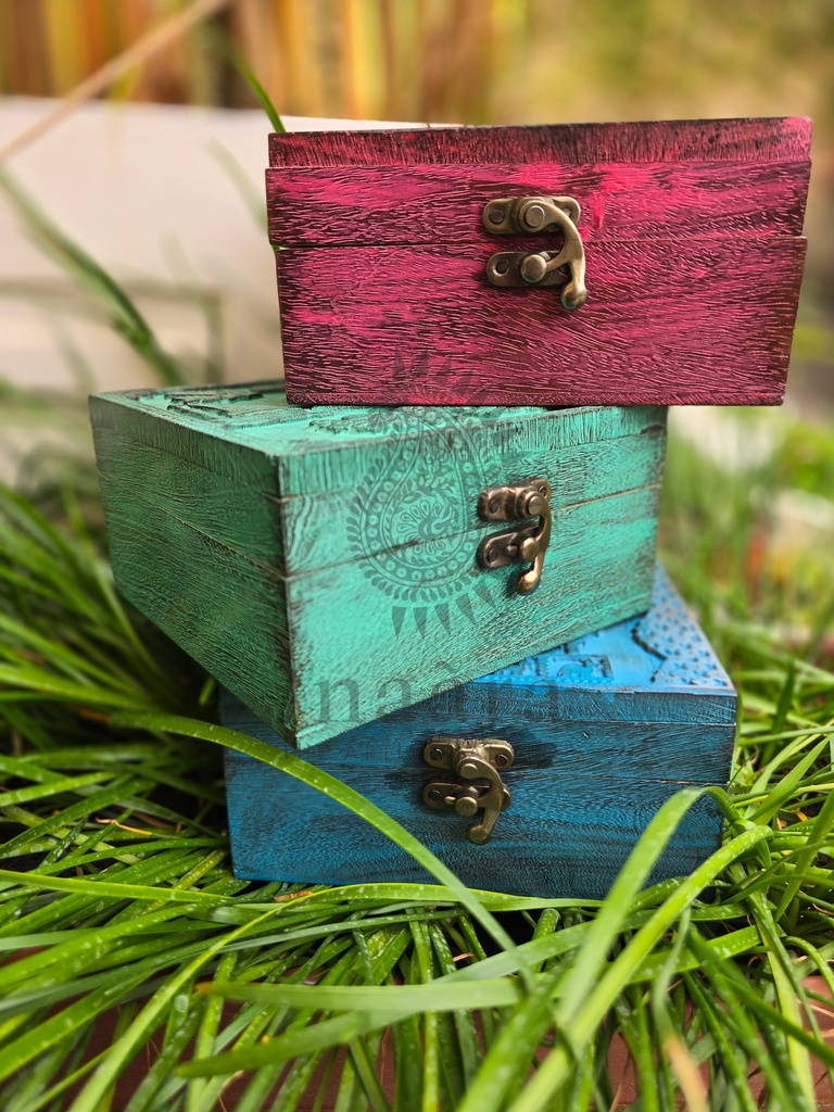 Saqr Handcarved Box by Studio Inaara