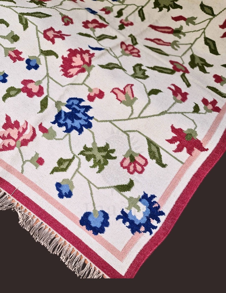 Khushboo Handwoven Dhurrie  - Rose