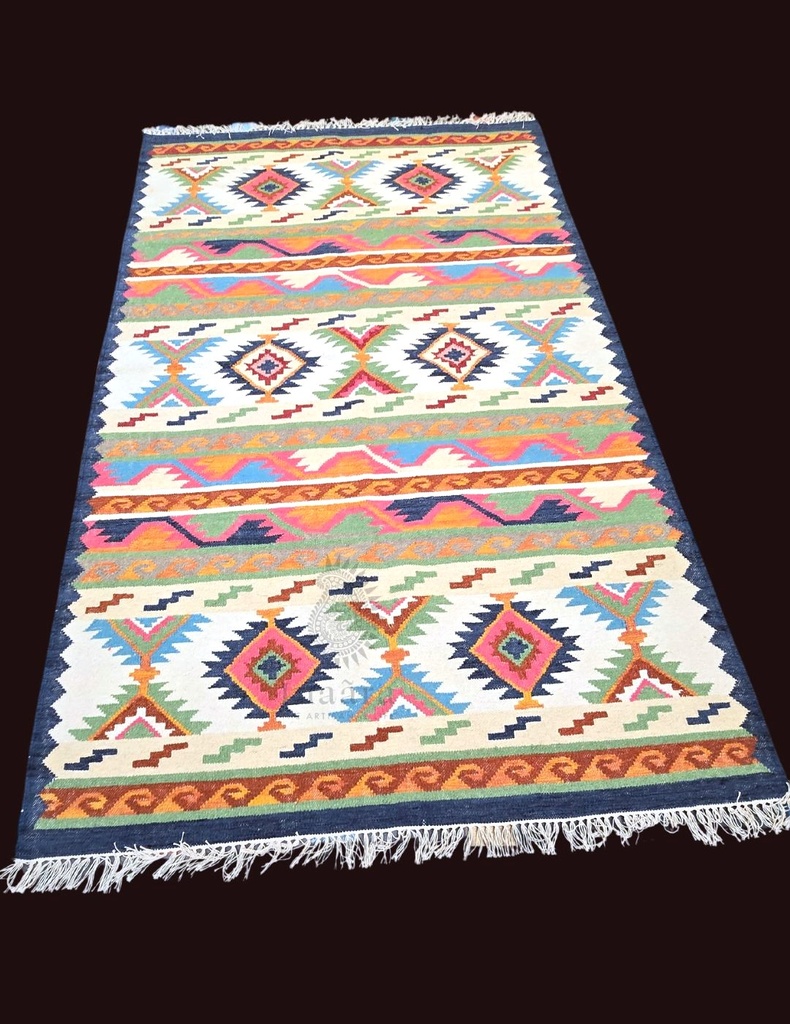 Candy Cane Handwoven Dhurrie