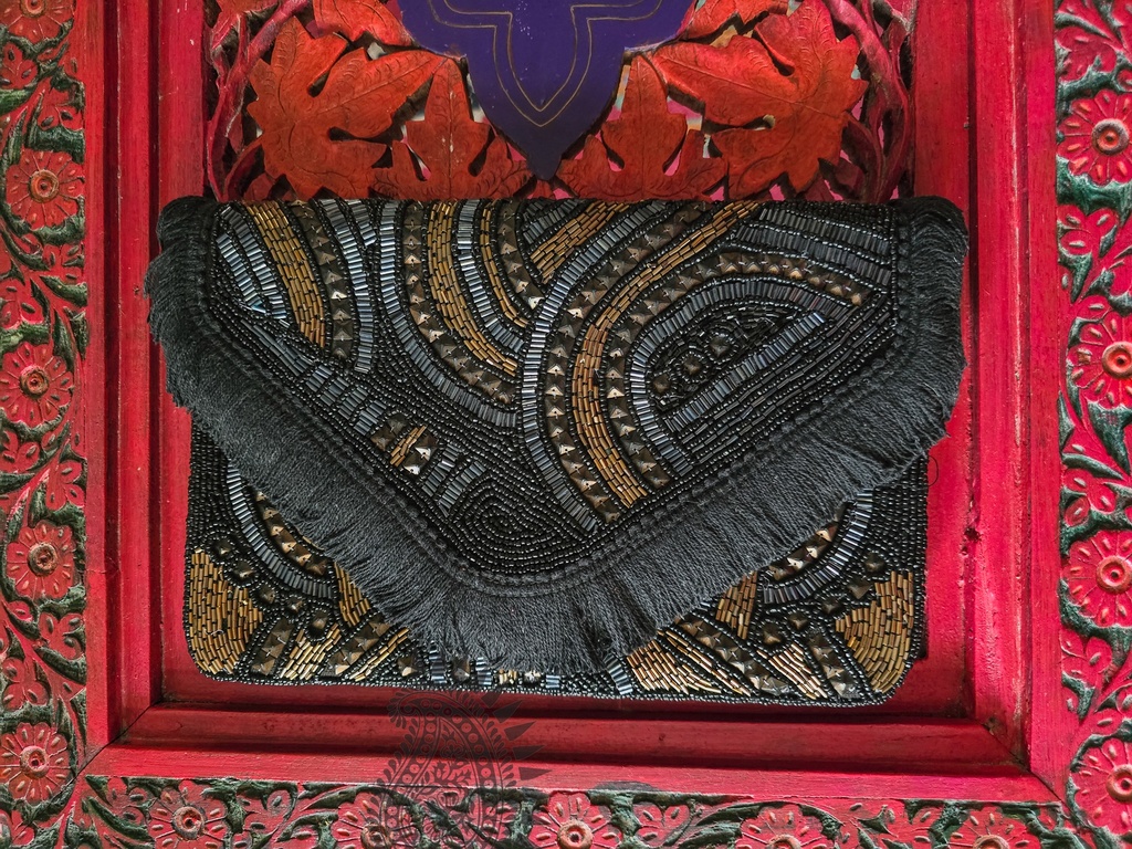 Midnight Masquerade Boho Clutch Bag