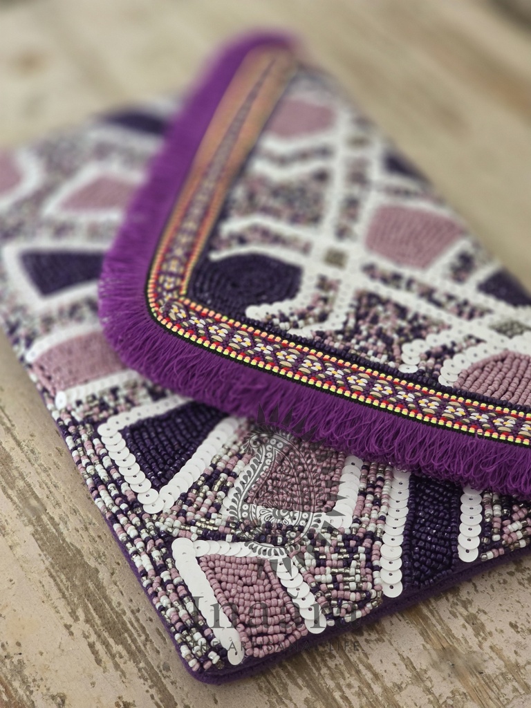 Orchid Dottyback Boho Clutch Bag