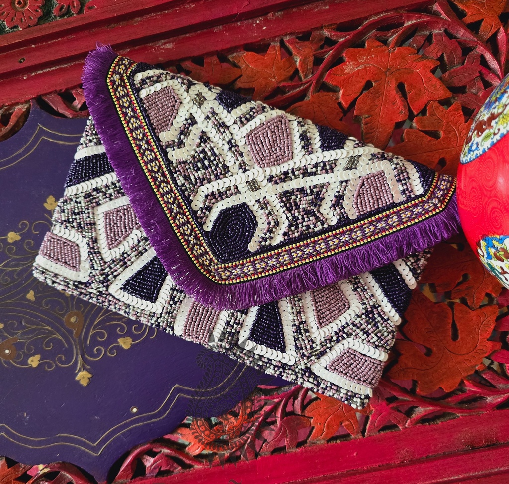 Orchid Dottyback Boho Clutch Bag