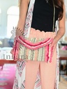 Pink Rouge Boho Clutch Bag