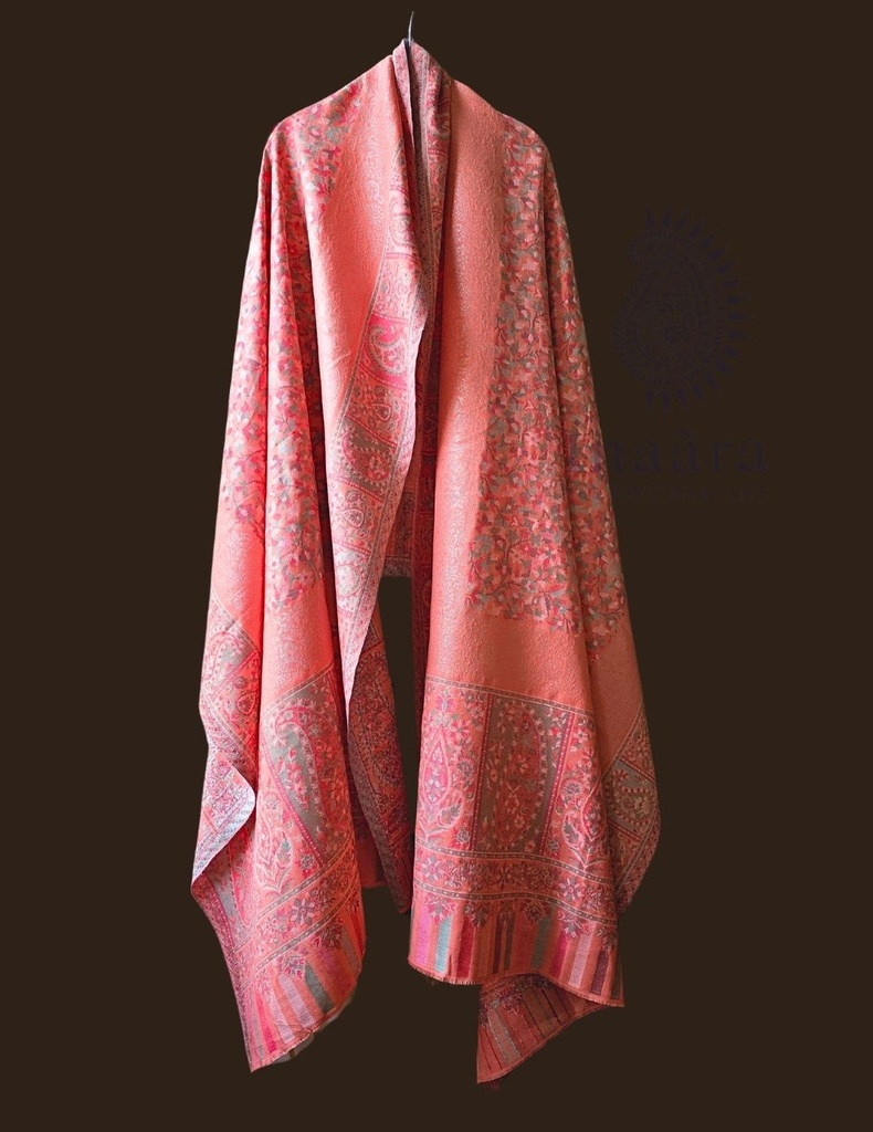 Kani Design Sheep Wool Shawl with Zari