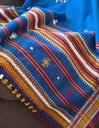 Bhujodi Shawl Chomki Border (Teal)