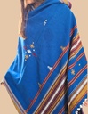Bhujodi Shawl Chomki Border (Teal)