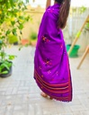 Bhujodi Shawl Chomki Border (Purple))
