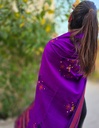 Bhujodi Shawl Chomki Border (Purple)