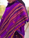 Bhujodi Shawl Chomki Border (Purple)