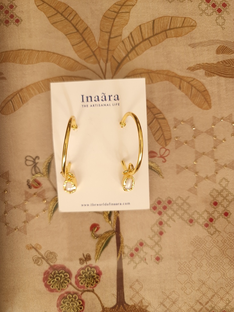 Raw Stone Handcrafted Earrings
