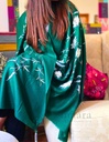 Sanam Emerald Lace Applique Shawl
