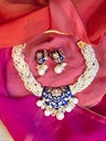 Alka Short Necklace Set - Royal Blue