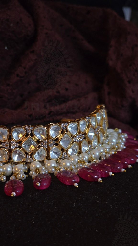 Zulekha Guluband Set - Maroon
