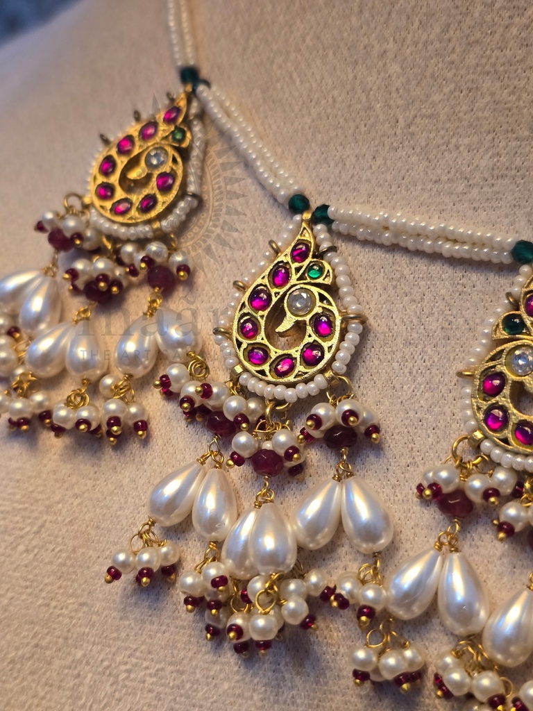 Nirali Necklace Set - Red