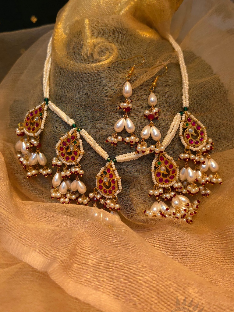 Nirali Necklace Set - Red