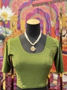 Stretchable Saree Blouse/ Mehendi Green