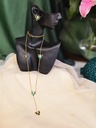 Liànhuā necklace & studs- Forest Green