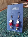 Silver tone brass earrings