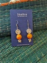 Silver tone brass earrings