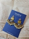 Silver tone brass earrings
