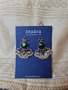 Silver tone brass earrings