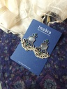 Silver tone brass earrings