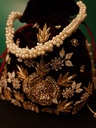 Original zardosi and parsi gara embroided potli bag
