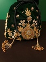 Original zardosi and parsi gara embroided potli bag