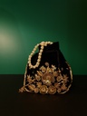 Original zardosi and parsi gara embroided potli bag