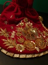 Original zardosi and parsi gara embroided potli bag