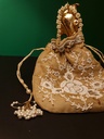 Original zardosi and parsi gara embroided potli bag