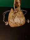 Original zardosi and parsi gara embroided potli bag