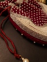 Original zardosi and parsi gara embroided potli bag