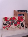 Sequin clutch bag