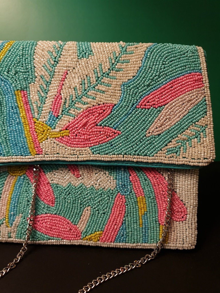 Sequin clutch bag